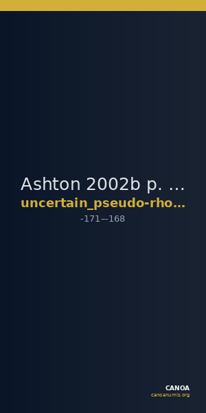 Ashton 2002b p. 65, 1-3 — CANOA