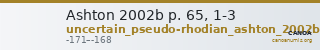 Ashton 2002b p. 65, 1-3 — CANOA