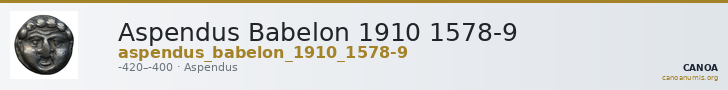 Aspendus Babelon 1910 1578-9 — CANOA