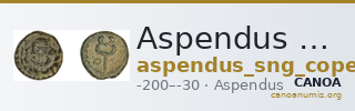 Aspendus SNG Copenhagen Aspendus 262 — CANOA
