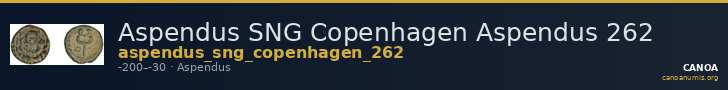 Aspendus SNG Copenhagen Aspendus 262 — CANOA