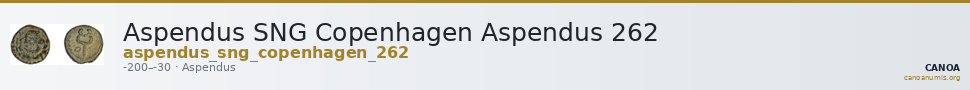Aspendus SNG Copenhagen Aspendus 262 — CANOA