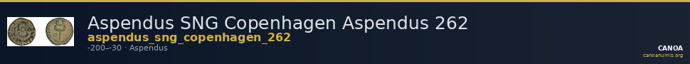 Aspendus SNG Copenhagen Aspendus 262 — CANOA