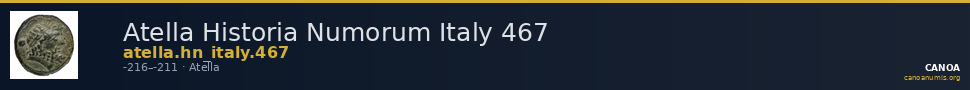 Atella Historia Numorum Italy 467 — CANOA