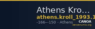 Athens Kroll 1993 101 — CANOA