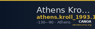 Athens Kroll 1993 111 — CANOA
