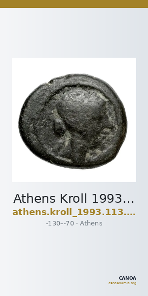 Athens Kroll 1993 113, 131 — CANOA
