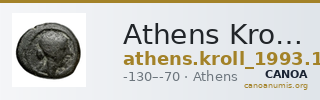 Athens Kroll 1993 113, 131 — CANOA