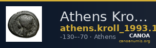Athens Kroll 1993 113, 131 — CANOA