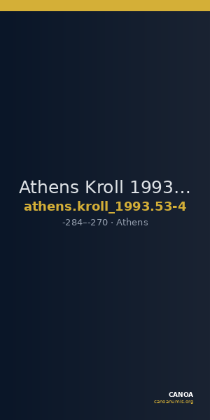 Athens Kroll 1993 53-54 — CANOA