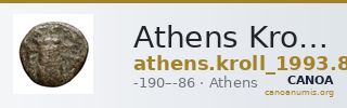 Athens Kroll 1993 85, 108 — CANOA