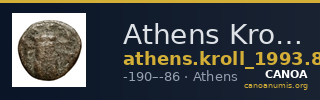 Athens Kroll 1993 85, 108 — CANOA