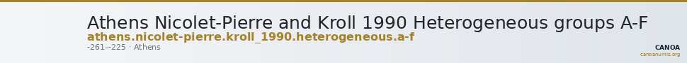 Athens Nicolet-Pierre and Kroll 1990 Heterogeneous groups A-F — CANOA