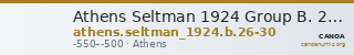 Athens Seltman 1924 Group B. 26-30 — CANOA