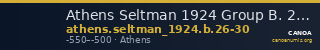 Athens Seltman 1924 Group B. 26-30 — CANOA