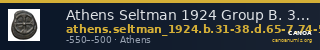 Athens Seltman 1924 Group B. 31-38, D. 65-67, 74-5, 82, 86 — CANOA