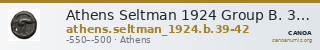 Athens Seltman 1924 Group B. 39-42 — CANOA