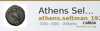 Athens Seltman 1924 Group D. 68, 71-2 — CANOA