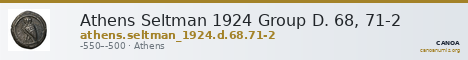 Athens Seltman 1924 Group D. 68, 71-2 — CANOA