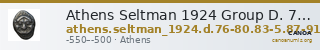 Athens Seltman 1924 Group D. 76-80, 83-85, 87-91 — CANOA