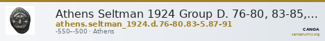 Athens Seltman 1924 Group D. 76-80, 83-85, 87-91 — CANOA