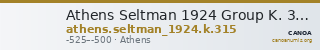 Athens Seltman 1924 Group K. 315 — CANOA