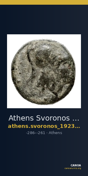 Athens Svoronos 1923-6 Pl. 24, 1-9 — CANOA