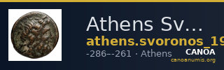 Athens Svoronos 1923-6 Pl. 24, 18-24 — CANOA