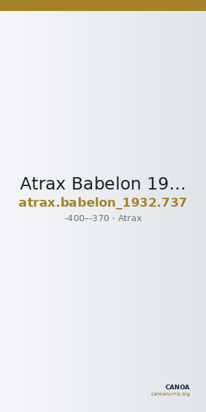 Atrax Babelon 1932 737 — CANOA