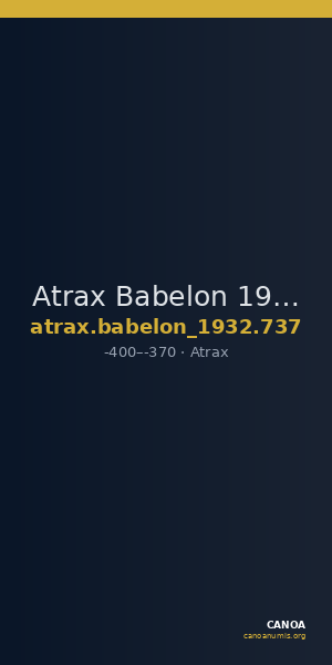 Atrax Babelon 1932 737 — CANOA