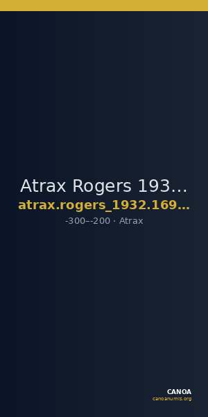 Atrax Rogers 1932 169-72 — CANOA