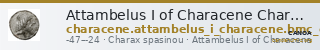 Attambelus I of Characene Charax Spasinou BMC Characene pl. 55, 10-14 — CANOA