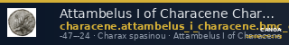 Attambelus I of Characene Charax Spasinou BMC Characene pl. 55, 10-14 — CANOA