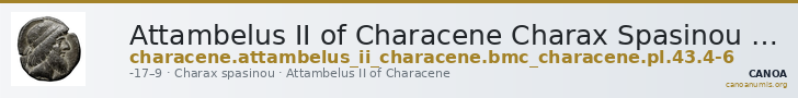 Attambelus II of Characene Charax Spasinou BMC Characene pl. 43, 4-6 — CANOA