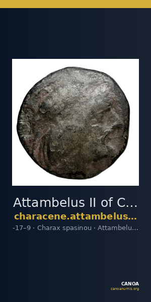 Attambelus II of Characene Charax Spasinou Langlois 1859 pl. II. 4 — CANOA