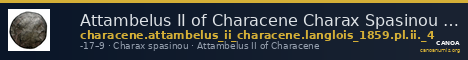 Attambelus II of Characene Charax Spasinou Langlois 1859 pl. II. 4 — CANOA