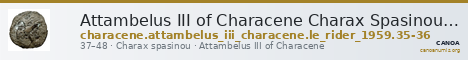 Attambelus III of Characene Charax Spasinou Le Rider 1959 35-36 — CANOA