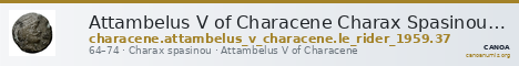 Attambelus V of Characene Charax Spasinou Le Rider 1959 37 — CANOA