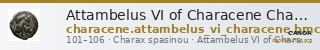 Attambelus VI of Characene Charax Spasinou BMC Characene pl. 44, 6 — CANOA