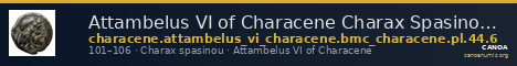 Attambelus VI of Characene Charax Spasinou BMC Characene pl. 44, 6 — CANOA