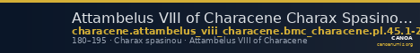 Attambelus VIII of Characene Charax Spasinou BMC Characene pl. 45, 1-2 — CANOA