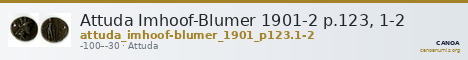 Attuda Imhoof-Blumer 1901-2 p.123, 1-2 — CANOA