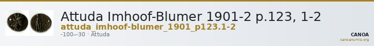 Attuda Imhoof-Blumer 1901-2 p.123, 1-2 — CANOA