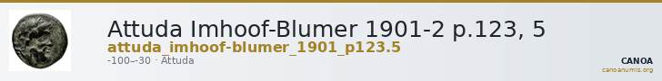 Attuda Imhoof-Blumer 1901-2 p.123, 5 — CANOA