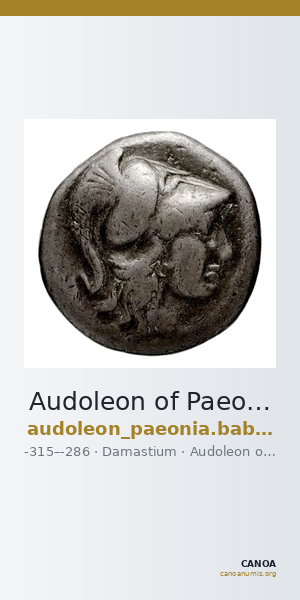 Audoleon of Paeonia Damastium Babelon 1932 1274 — CANOA