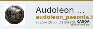 Audoleon of Paeonia Damastium Babelon 1932 1274 — CANOA