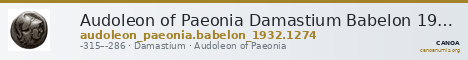 Audoleon of Paeonia Damastium Babelon 1932 1274 — CANOA