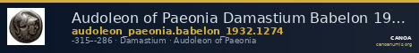 Audoleon of Paeonia Damastium Babelon 1932 1274 — CANOA
