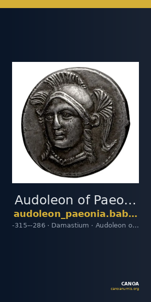 Audoleon of Paeonia Damastium Babelon 1932 1275 — CANOA
