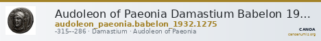 Audoleon of Paeonia Damastium Babelon 1932 1275 — CANOA